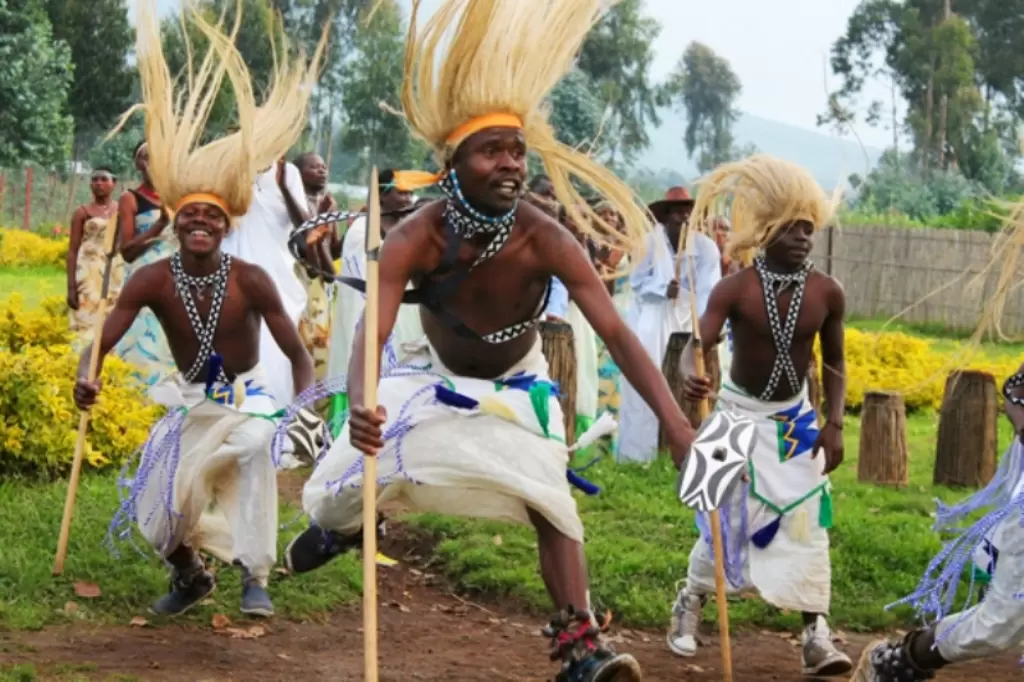 Rwandan Traditional Dancers Volcanoes National Park