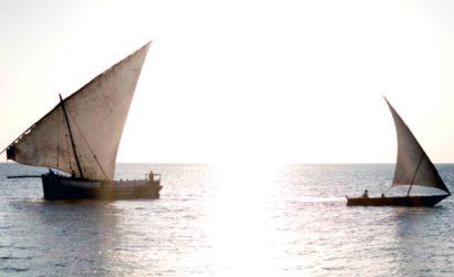 Zanzibar Traditional Dhows in the sunset