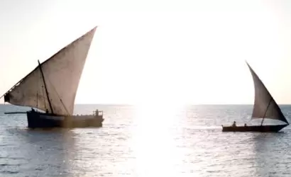 Zanzibar Traditional Dhows in the sunset