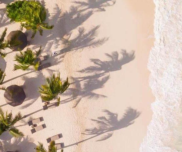 Zanzibar Island Tanzania Beach view from above
