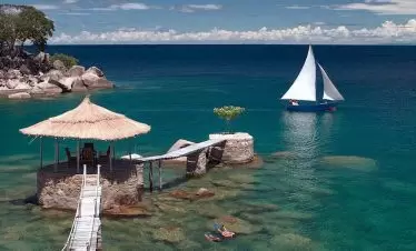 Boat Kaya Mawa Lake Resort Malawi Luxury African Safari