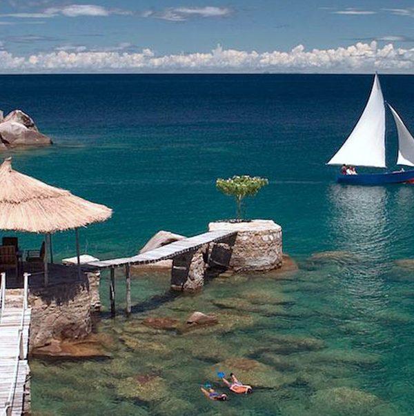 Boat Kaya Mawa Lake Resort Malawi Luxury African Safari