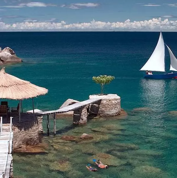 Boat Kaya Mawa Lake Resort Malawi Luxury African Safari